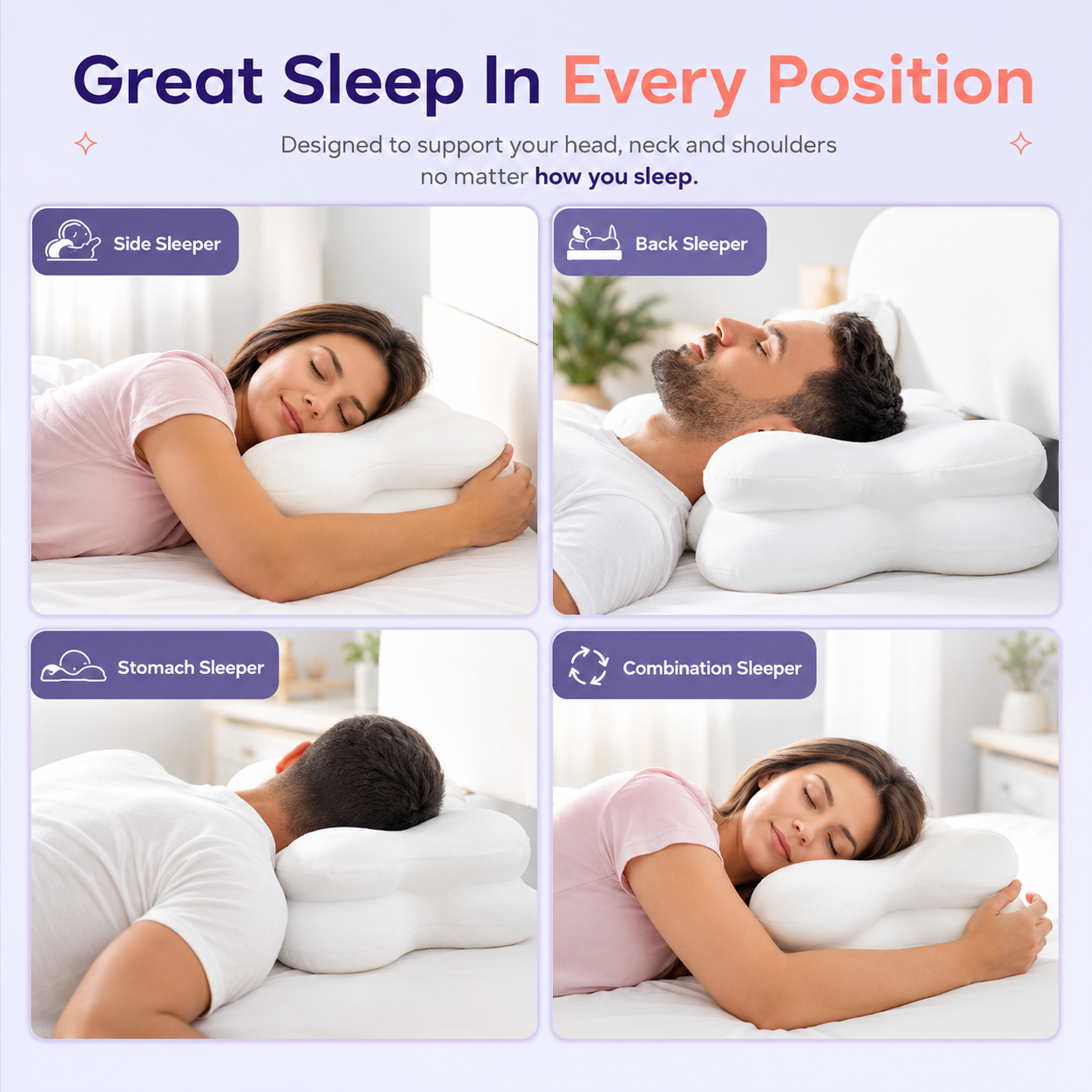 Cloud Alignment Pillow – Orthopedic Pillow for Perfect Alignment
